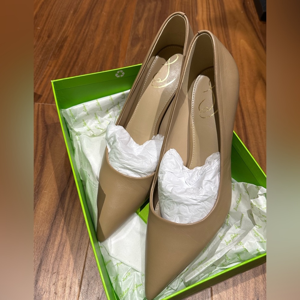 Sam Edelman Vienna Soft Beige Leather Heels